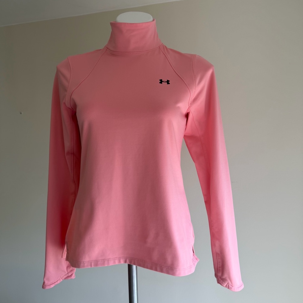 Under Armour Women's Coral Pink Mock Neck Performance Pullover